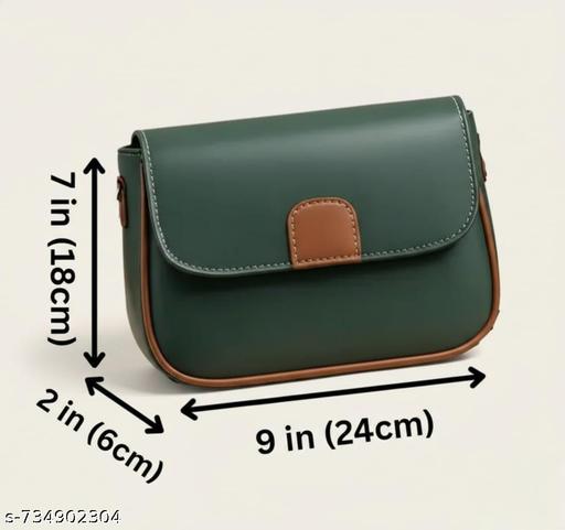 Women green Korean design sling bag girls wide strap shoulder bag - Billionairekart