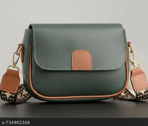 Women green Korean design sling bag girls wide strap shoulder bag - Billionairekart