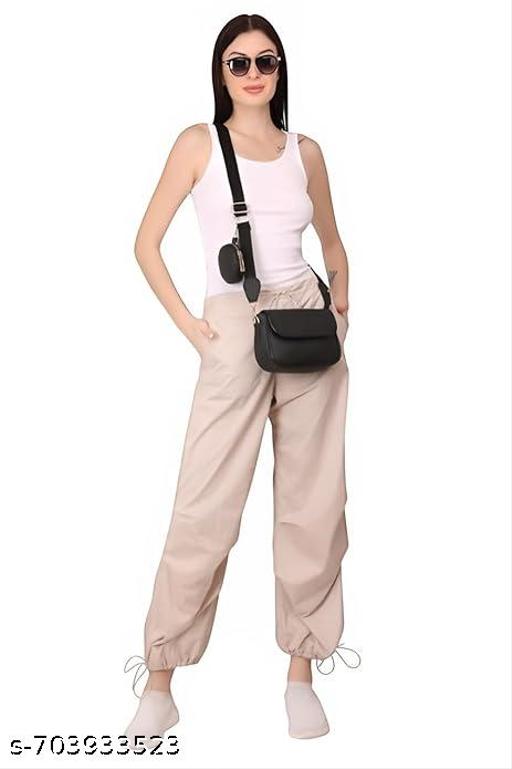 Black Cross-Body Sling Bags For Girls & Women With Coin Pouch & Adjustable Handle. - Billionairekart