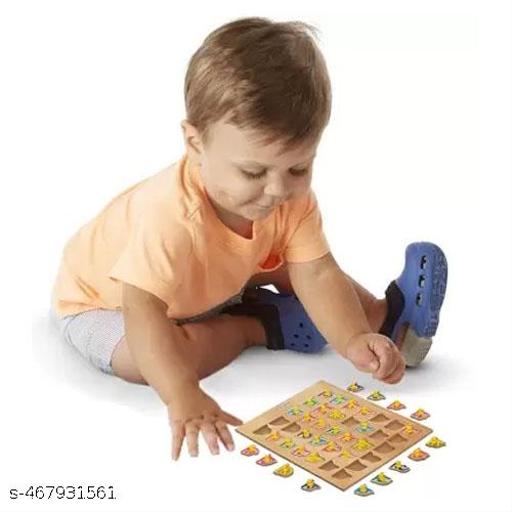 बच्चों के लिए लकड़ी के हिंदी अक्षर और रंग सीखने वाला शैक्षिक बोर्ड | 36 हिंदी अक्षरों का पज़ल नॉब के साथ - Billionairekart