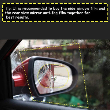 Anti-Fog & Anti-Scratch Rearview Mirror Film – HD Protective Sticker (1 Pc) - Lumae