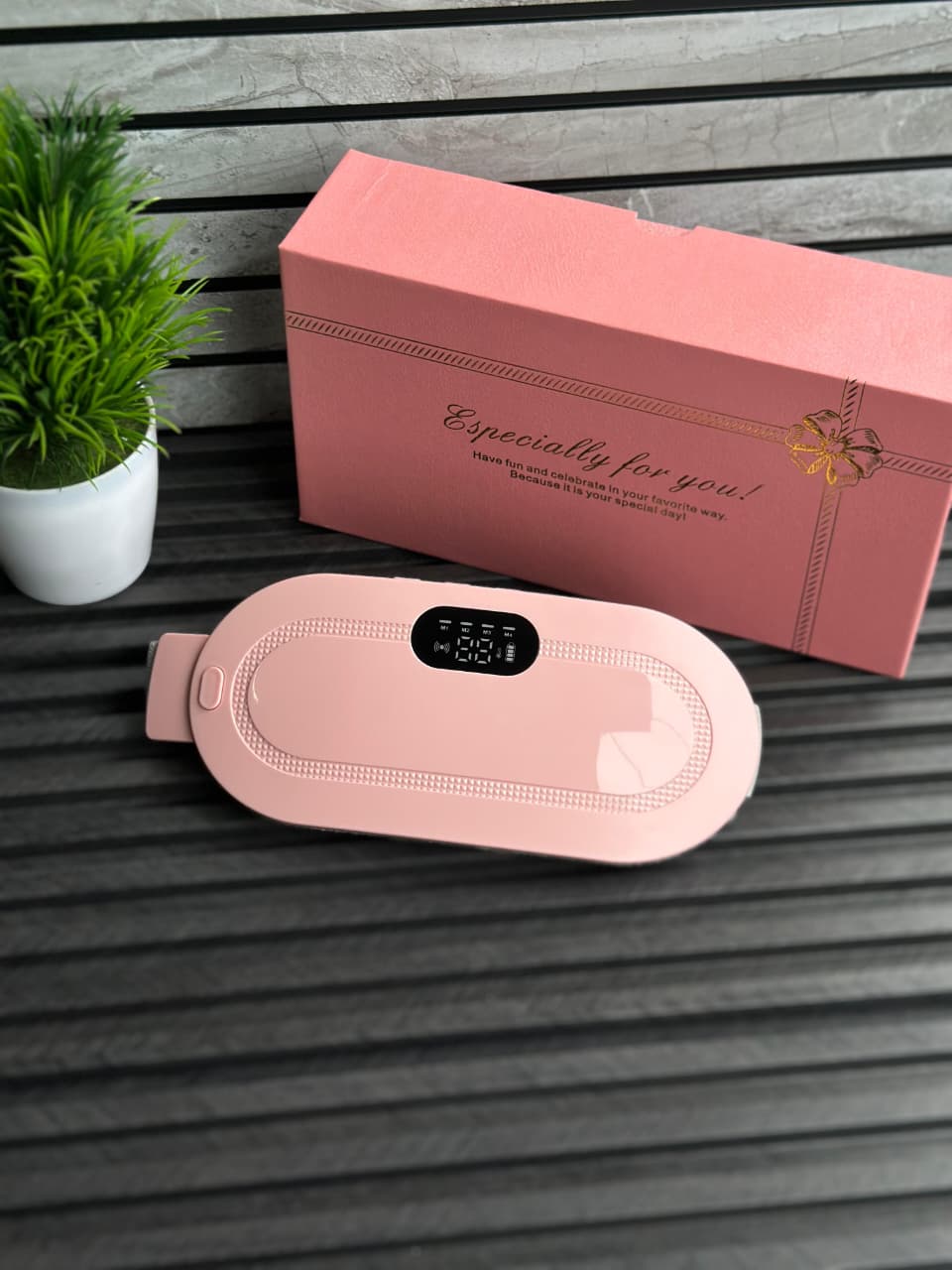 Kiyansh Enterprise Period Cramp Relief Massager & Heating Pad for Period Cramps Portable Cordless Periods Cramps Relief Machine 3-Temp. & 4-Massage Mode Fast Heating Menstrual Period Pain Relief Device for Women. - Zeyoria