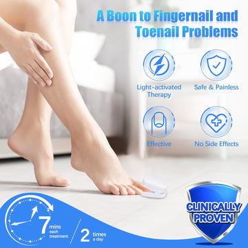 Rechargeable Nail Fungus Laser – Anti-Fungal Device Toenails, Hands & Feet (Home Use) - Lumae