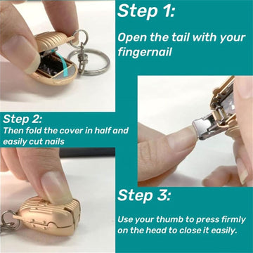 Keychain Nail Clipper | Small Nail Clippers Multicolor (1 Pc) - Lumae