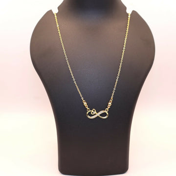 Gold Plated Heart & Infinity Necklace with AD For women and girls - Lumae