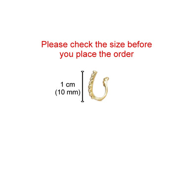 Triple Cluster CZ No Piercing Nose Ring Nath - Gold/Rose Gold Combo Pack of 2 - Lumae