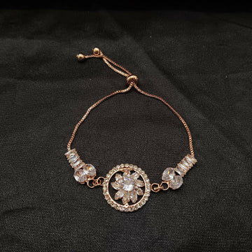 Sparkling AD Floral Design Bracelet For party wear - Lumae