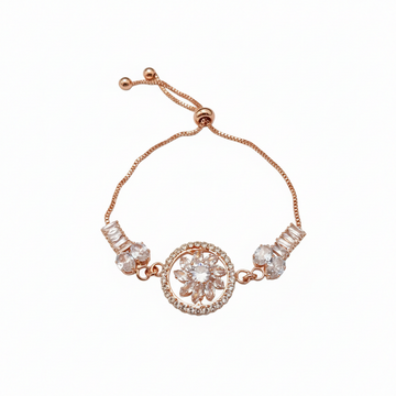 Sparkling AD Floral Design Bracelet For party wear - Lumae
