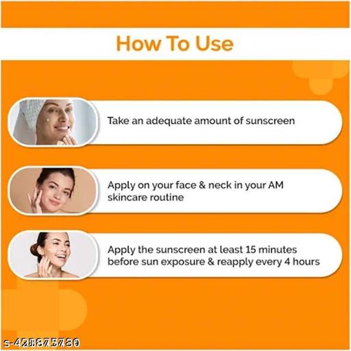 सन्स्क्रीन - SPF 50 PA+++ व्हिटॅमिन C+E सुपर ब्राइट सन्स्क्रीन, SPF 50 PA+++ (60 ग्रॅम) - Lumae