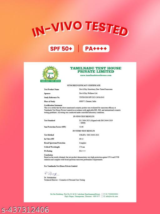 Strawberry Dew Tinted Sunscreen In-Vivo Tested SPF 50+ PA++++ Daily Wear 50ml Porcelain 01 - Lumae