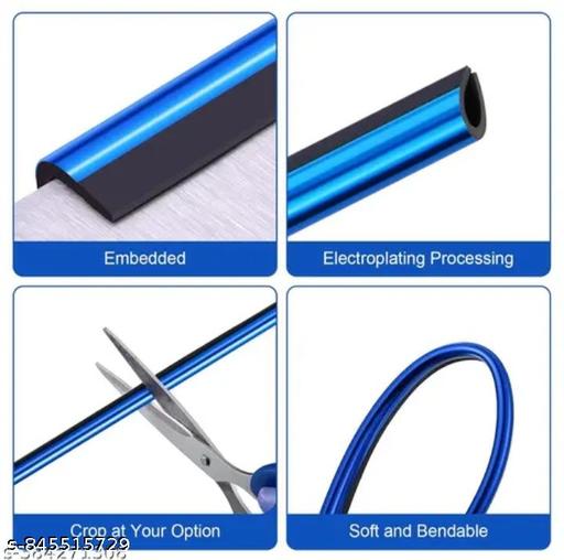 10 Pieces Quexta Trends Red Universal Car AC Vent Outlet Decoration Strip, Waterproof Bendable Air Vent Outlet Trim Decoration, Suitable for Most Air Vent Outlet (Blue) - Lumae