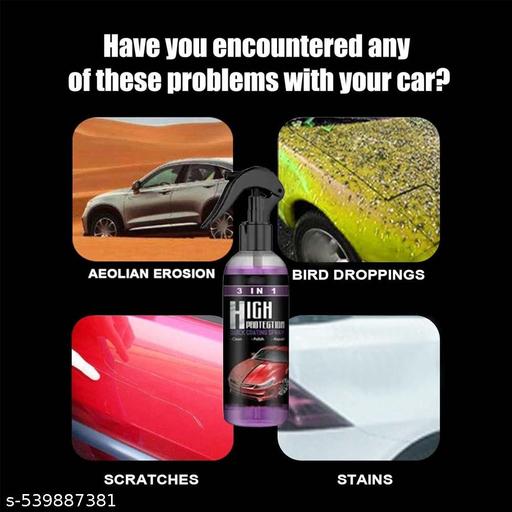 Chamkalo All In One Liquid Polish ,Car Polish , Dashboard Polish ,  Polish / Bike Polish , Interior Polish , High Gloss ,Long Lasting ,Spray Polish (100ml) Pack of 3 - Lumae