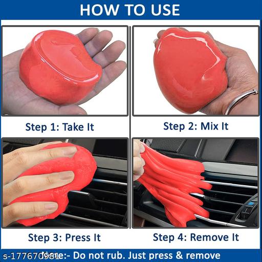 HOTKEI 100gm Pack Of 1 Scented Multipurpose Cleaning Slime Gel Super Cleaner For Car Dash Board Interior Dust Cleaner Remover Keyboard Computer Laptop AC Vent Door Knobs Windows  - Lumae