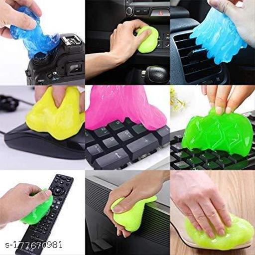 HOTKEI 100gm Pack Of 1 Scented Multipurpose Cleaning Slime Gel Super Cleaner For Car Dash Board Interior Dust Cleaner Remover Keyboard Computer Laptop AC Vent Door Knobs Windows  - Lumae