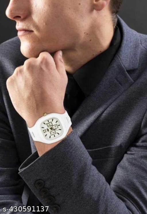 Casual look Unique Design Dial WATCH FOR BOYS MILOR White Analog Combo Watch - For Men & Women - Lumae