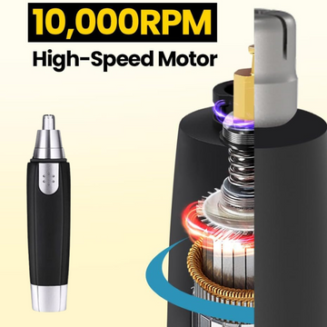 Sharp Steel Battery-Operated Ear and Nose Hair Trimmer - Lumae