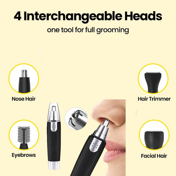 Sharp Steel Battery-Operated Ear and Nose Hair Trimmer - Lumae