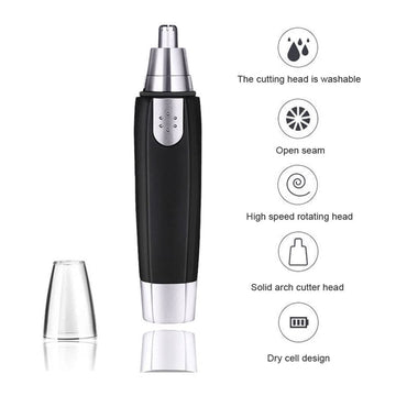 Sharp Steel Battery-Operated Ear and Nose Hair Trimmer - Lumae