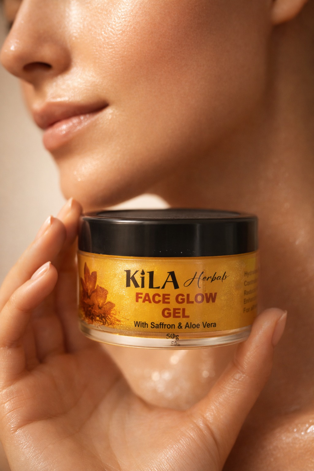 Kila herbals face glow gel aloevera & suffron 50g - Riodear