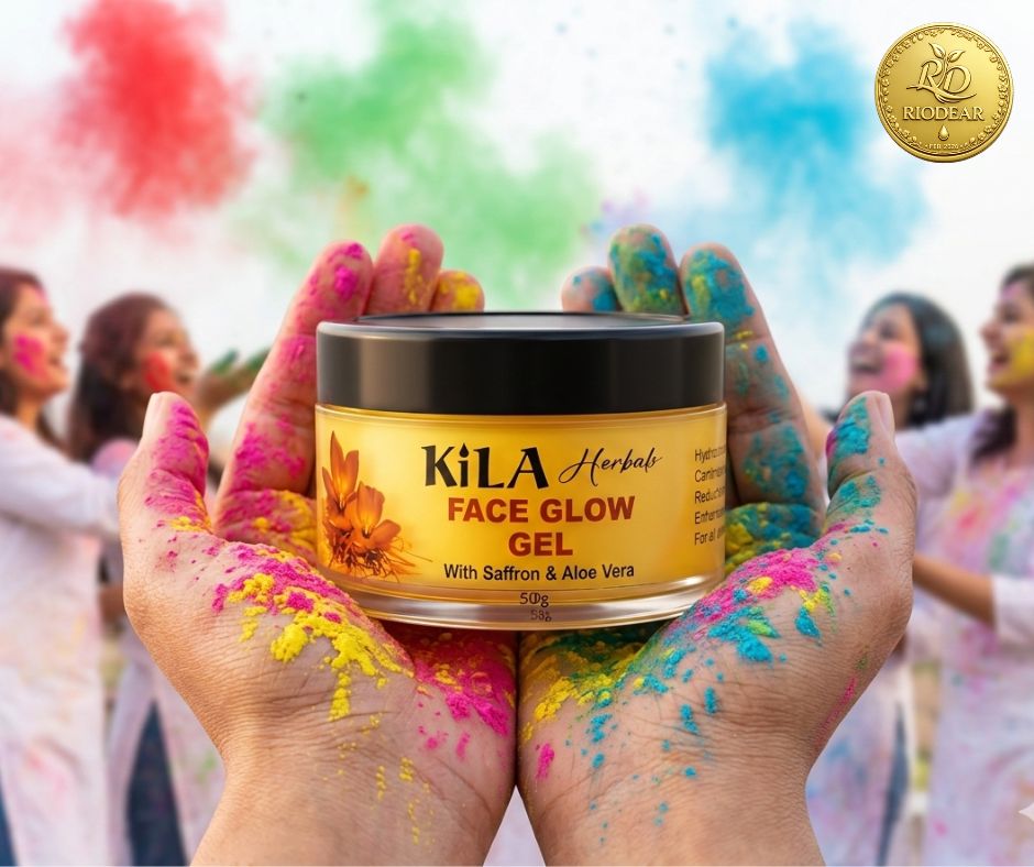 Kila herbals face glow gel aloevera & suffron 50g - Riodear