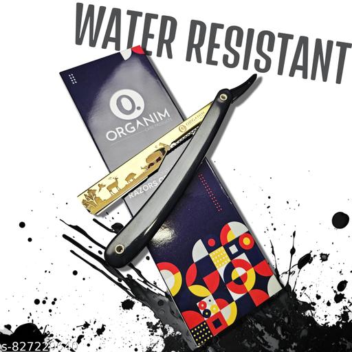 Gold Professional Barber Stainless Steel Shaving Razor Ustara (Plastic Handle), Men & Women - Lumae