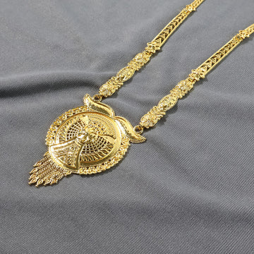 Golden Aura Regal Mandala Necklace Set – Trending Premium Bridal & Festive Jewellery - Lumae