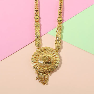 Golden Radiance Round Mandala Necklace Set – Trending Festive & Bridal Jewellery - Lumae