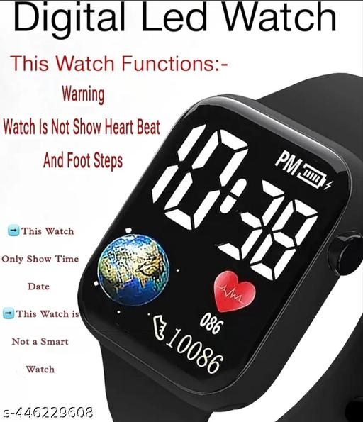 New generation Black wrist watch for boys & girls.  - Lumae