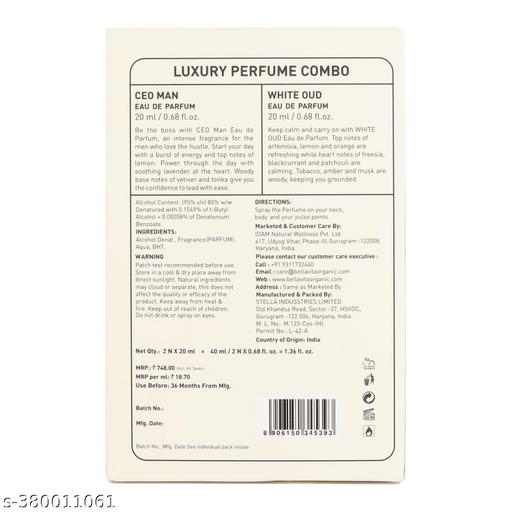 Luxury CEO Man 20 ml + White Oud Unisex 20 ml Perfume Gift Combo Pack for Men and Women (Pack of 2) - Lumae