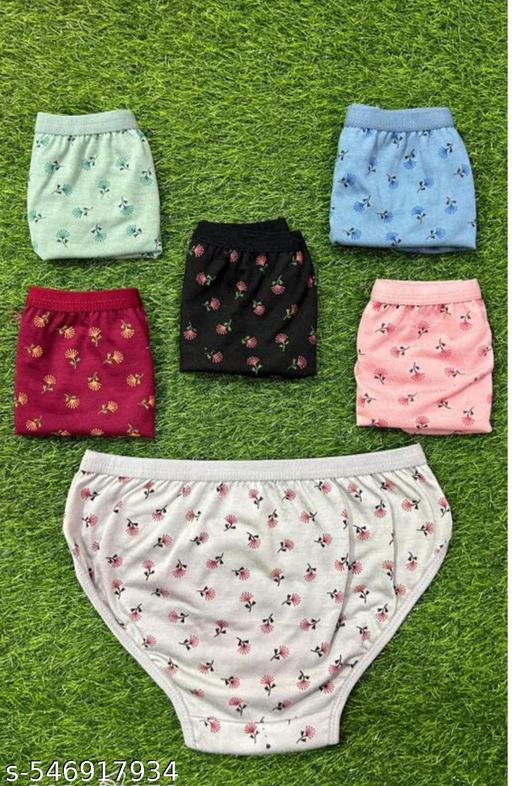 pack of 6  pure cottan hipster briefs panty for women - NJORA LUXURY FASHION