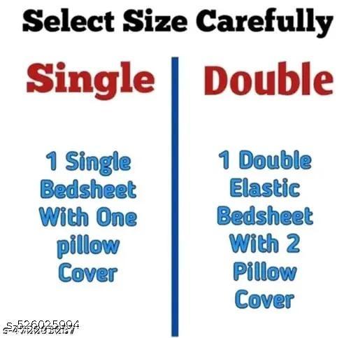 bedsheet/Elastic fitted bedsheet/Fitted bedsheet 320 Tc premium quality cotton bedsheet with 2 pillow covers. - NJORA LUXURY FASHION