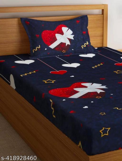 GLACE COTTON SINGLE BED BEDSHEET PACK OF 1 WITH 1 PILLOW COVER. - NJORA LUXURY FASHION