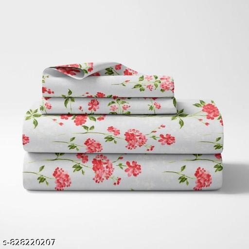 Microfiber floral bedsheet 1 Bedsheet 2 pillow cover - NJORA LUXURY FASHION