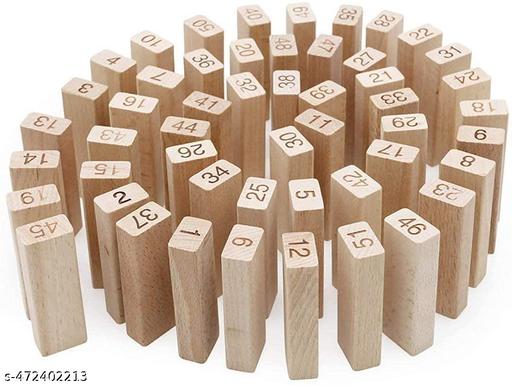 The Learning House Wooden Blocks 48 Pcs 3 Dice - Lumae