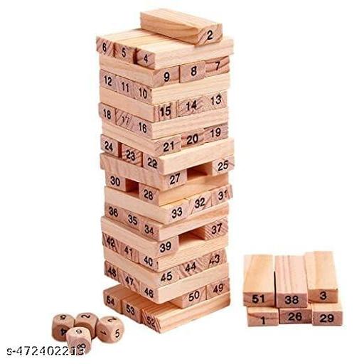 The Learning House Wooden Blocks 48 Pcs 3 Dice - Lumae