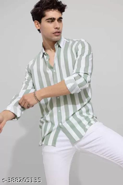 DOMINATE LIFESTYLE solid cotton striped shirts for men - NJORA LUXURY FASHION