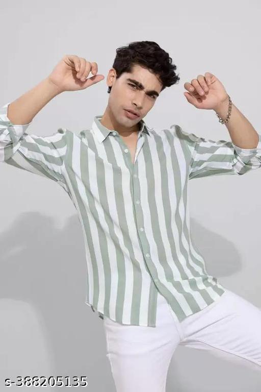 DOMINATE LIFESTYLE solid cotton striped shirts for men - NJORA LUXURY FASHION
