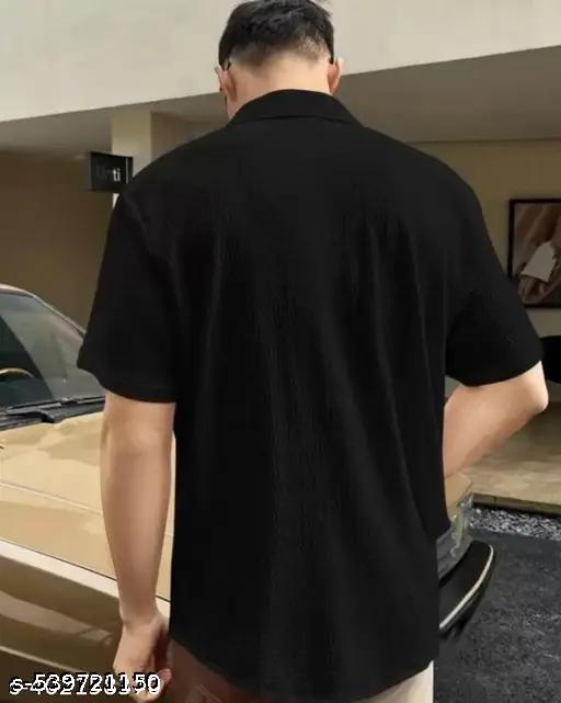 Affordable men’s dark shirt || Men Regular Fit Solid Spread Collar Casual Shirt - NJORA LUXURY FASHION