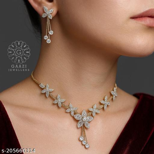 Elegant Jwellery Set – Diamond Studded Jewellery Necklace for Girls & Womenं - NJORA LUXURY FASHION