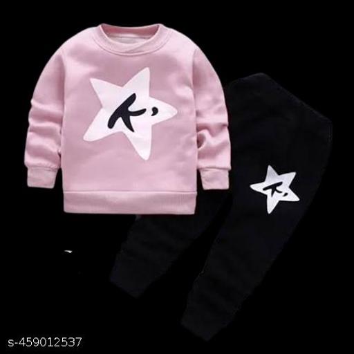 Kids cloth ( K STAR ) PINK + BLACK FULL T SHIRT PANT - NJORA LUXURY FASHION