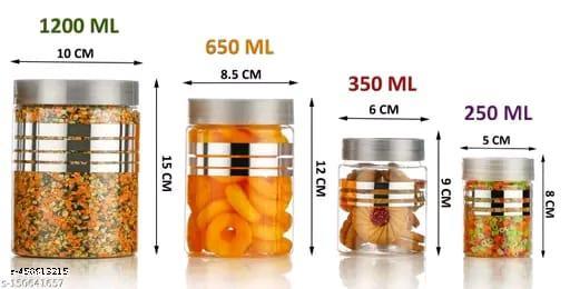  Kitchen Storage Set || 24 Pcs Storage Containers || Silver Clear Storage Containers || 250ml ,350ml ,650ml ,1200ml Boxes || Line Printed Containers || #Latest - Lumae