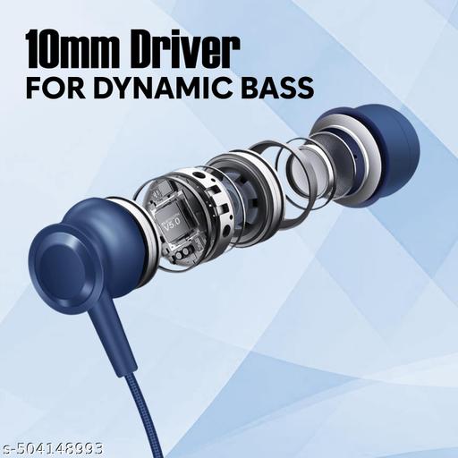 Wireless in-Ear Neckband Bluetooth Earphones with 10mm Drivers, Rich Music Experience, Above 20 Hours Playtime, Type C Fast Charging, Neckband Earphones with Voice Assistant-Blue - Lumae