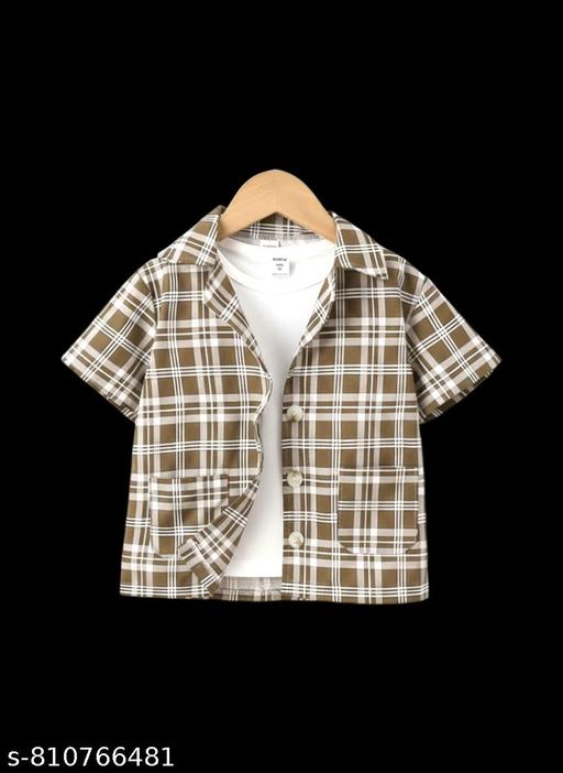 Kids Boys Trendy Shirt Printed, Checkered Casual Short and Full Sleeve Shirts Pack of 3 - NJORA LUXURY FASHION