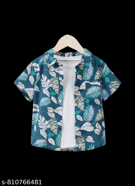 Kids Boys Trendy Shirt Printed, Checkered Casual Short and Full Sleeve Shirts Pack of 3 - NJORA LUXURY FASHION