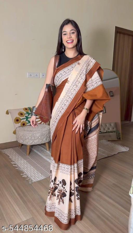Jaipuri Hand Block Printed Soft ,latest cotton mulmul saree,Sanganeri Cotton Malmal Saree, Bagru Cotton Saree, Batic / Batik Print Cotton saree In Super Fine 92*80 Fabric Quality With Attached Blouse Piece for Woman - NJORA LUXURY FASHION