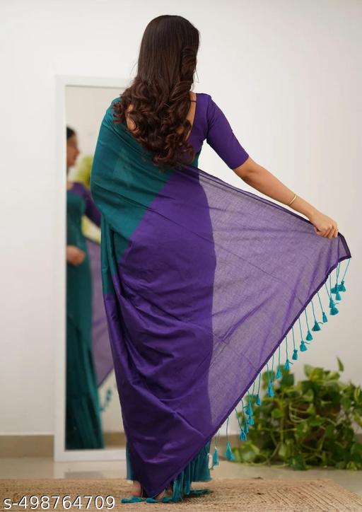 Woven Handloom Pure cotton saree  - NJORA LUXURY FASHION
