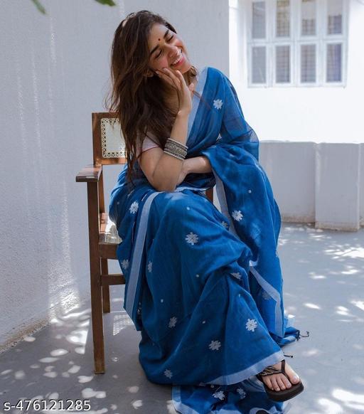 jilmil handllom cotton sari - NJORA LUXURY FASHION