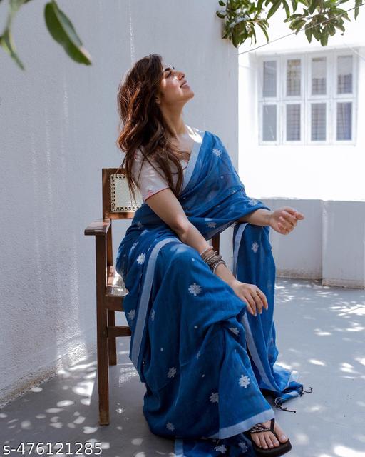 jilmil handllom cotton sari - NJORA LUXURY FASHION