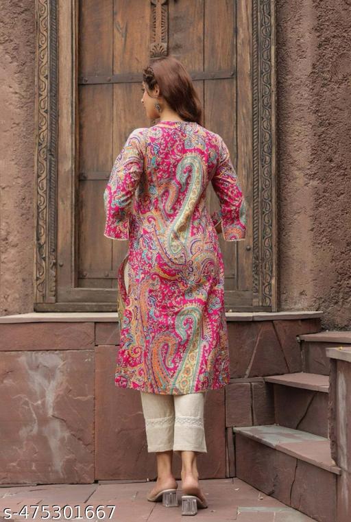 PINK LACE DESIGNER KURTA - NJORA LUXURY FASHION