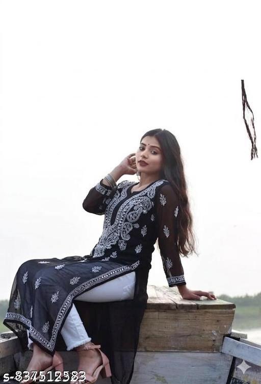 Chikankari kurtiKurti 
Chikankari kurti for women 
Chikankari kurta chiken kurti 
Chikan kurti - NJORA LUXURY FASHION